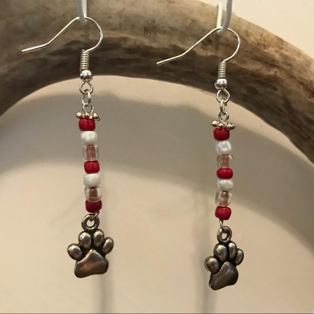 Silver paw print